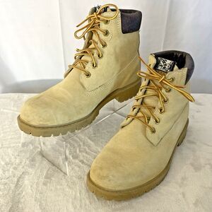 Vintage 90s Wolverine Work Boots Mens 7.5M Tan Nubuck Leather Outdoor USA Made